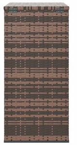 Skrzynia na poduszki ogrodowe, rattan pe, 100x49x103,5 cm, brąz