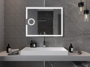 Mexen Onyx lustro łazienkowe podświetlane z lusterkiem kosmetycznym 100 x 80 cm, LED 6000K, antypara - 9813-100-080-611-00