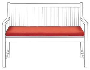 Poduszka siedziskowa na ławkę ogrodową 112 x 54 cm czerwona Vivara Beliani