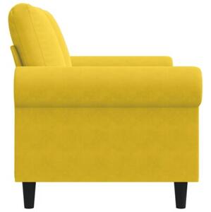Sofa 2-osobowa, Å¼Ã³Åta, 120 cm, tapicerowana aksamitem