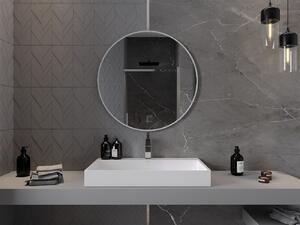 Mexen Loft lustro łazienkowe okragłe 80 cm, rama biała - 9850-080-080-000-20