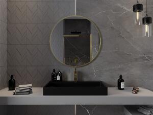 Mexen Loft lustro łazienkowe okragłe 80 cm, rama złota - 9850-080-080-000-50