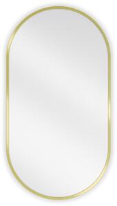 Mexen Loft lustro łazienkowe owalne 75 x 40 cm, rama złota - 9851-075-040-000-50