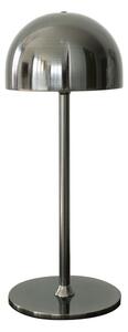 Ciemnoszara lampa stołowa LED ze zdalnym sterowaniem i metalowym kloszem (wysokość 30 cm) Tim – Sirius