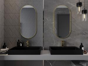 Mexen Loft lustro łazienkowe owalne 90 x 45 cm, rama złota - 9851-090-045-000-50