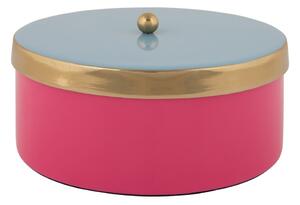 Różowy metalowy pojemnik dekoracyjny ø 16x6 cm Double Funky – PT LIVING