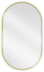 Mexen Loft lustro łazienkowe owalne 85 x 50 cm, rama złota - 9851-085-050-000-50