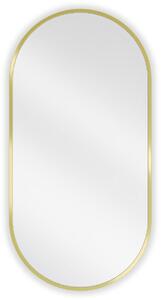 Mexen Loft lustro łazienkowe owalne 80 x 40 cm, rama złota - 9851-080-040-000-50