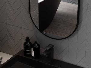 Mexen Loft lustro łazienkowe owalne 75 x 40 cm, rama czarna - 9851-075-040-000-70
