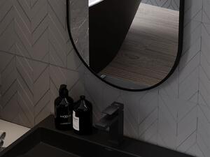 Mexen Loft lustro łazienkowe owalne 70 x 50 cm, rama czarna - 9851-070-050-000-70