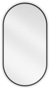 Mexen Loft lustro łazienkowe owalne 75 x 40 cm, rama czarna - 9851-075-040-000-70