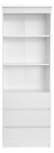Biały minimalistyczny regał z szufladami - Kafis