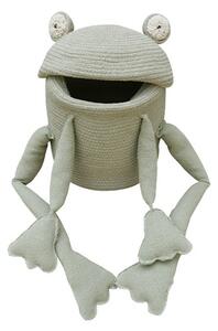 Jasnozielony tekstylny dziecięcy kosz na zabawki ø 23x35 cm Fred the Frog – Lorena Canals