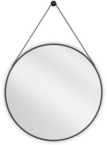 Mexen String lustro łazienkowe okragłe 70 cm, rama czarna - 9854-070-070-000-70
