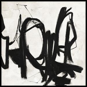 Ręcznie malowany obraz 100x100 cm Playblack 2 – Malerifabrikken