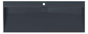 Umywalka, 120x46x11 cm, kompozyt mineralny/marmurowy, antracyt