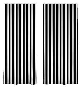 Czarno-białe zasłony zestaw 2 szt. 140x260 cm – Mila Home