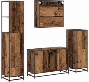 Zestaw mebli łazienkowych w stylu minimalistycznym z lustrem i szafkami do przechowywania
