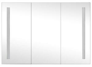 Szafka łazienkowa z lustrem i LED, 89x14x62 cm