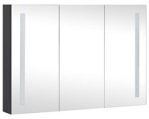 Szafka łazienkowa z lustrem i LED, 89x14x62 cm