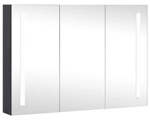Szafka łazienkowa z lustrem i LED, 89x14x62 cm