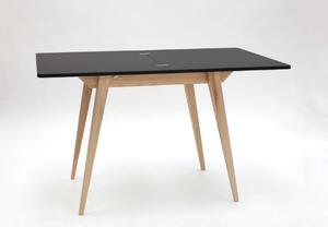 Stół ENVELOPE 90x65cm Rozkładany Czarny S-Matt