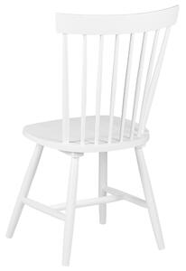 Zestaw 2 krzeseł do jadalni biały klasyczny drewniany Burges Beliani
