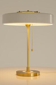 Gabinetowa lampa nowoczesna ARTE stojąca na stół biała złota