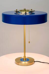 Nocna lampa stojąca ARTE do sypialni niebieska złota