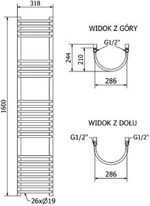 Mexen Eros grzejnik elektryczny 1600 x 318 mm, 600 W, biały - W112-1600-318-2600-20