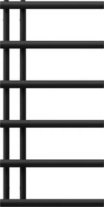 Mexen Jukon grzejnik łazienkowy 988 x 500 mm, 461 W, czarny - W116-0988-500-00-70
