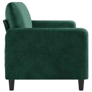 Sofa 3-osobowa, ciemnozielony, 180 cm, obita aksamitem
