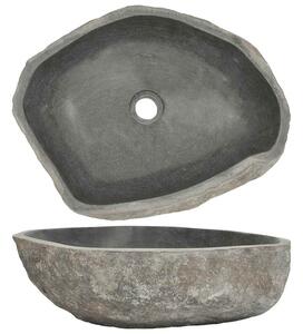 Umywalka z kamienia rzecznego, owalna, (45-53)x(34-41) cm