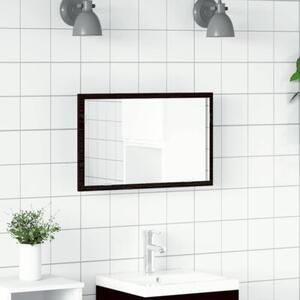 Lustro Åazienkowe z oÅwietleniem LED, czarny dÄ b, 60x8,5x37 cm