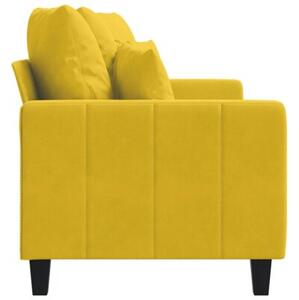 Sofa 2-osobowa, Å¼Ã³Åta, 140 cm, tapicerowana aksamitem