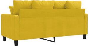 Sofa 2-osobowa, Å¼Ã³Åta, 140 cm, tapicerowana aksamitem