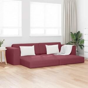Sofa bed czerwone wino 245 x 78 x 77 cm aksamit