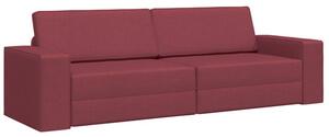 Sofa bed czerwone wino 245 x 78 x 77 cm aksamit