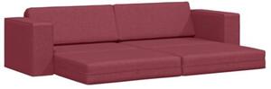 Sofa bed czerwone wino 245 x 78 x 77 cm aksamit