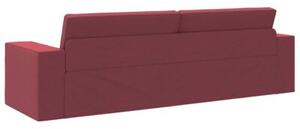 Sofa bed czerwone wino 245 x 78 x 77 cm aksamit