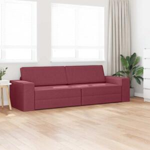 Sofa bed czerwone wino 245 x 78 x 77 cm aksamit