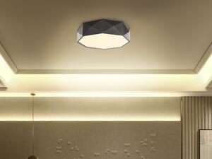 Lampa sufitowa LED plafon geometryczny metalowy akryl mleczny klosz czarny Svay Beliani