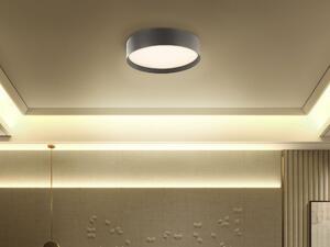Nowoczesna lampa sufitowa oświetlenie LED okrągła plafon metalowa czarna Moei Beliani