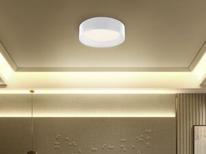 Nowoczesna lampa sufitowa oświetlenie LED okrągła plafon metalowa biała Loei Beliani