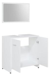 Zestaw mebli łazienkowych, biały, materiał drewnopochodny