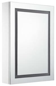 Szafka łazienkowa z lustrem i LED, 50 x 13 x 70 cm