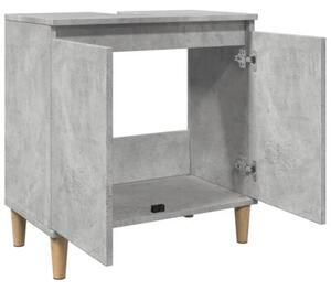 Szafka pod umywalkę, szarość betonu, 58x33x60 cm