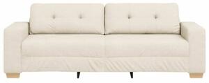 Sofa beÅ¼owy 221 x 78 x 80 cm tkanina lniana
