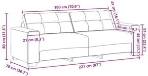 Sofa beÅ¼owy 221 x 78 x 80 cm tkanina lniana