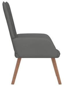 Fotel, ciemnoszary, obity aksamitem